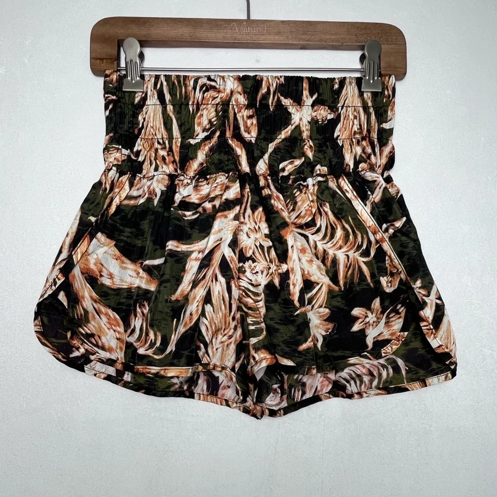 Free People Movement Women The Way Home Shorts Tropical Print Sz S Boho Running